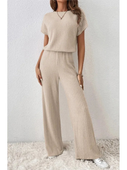 Women's casual bodysuit and high waist pants set
