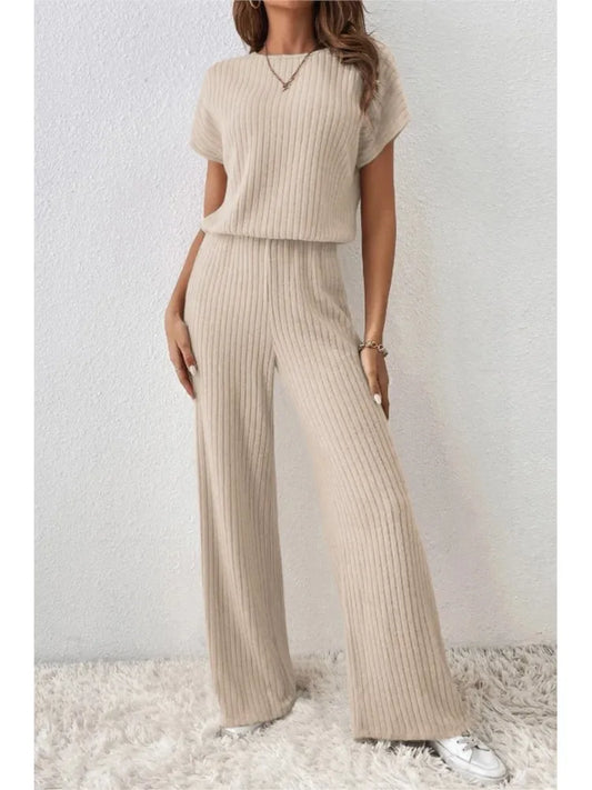 Casual High Waist Bodysuit and Pants Set