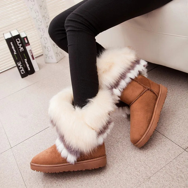 Women's super soft faux fur winter boots