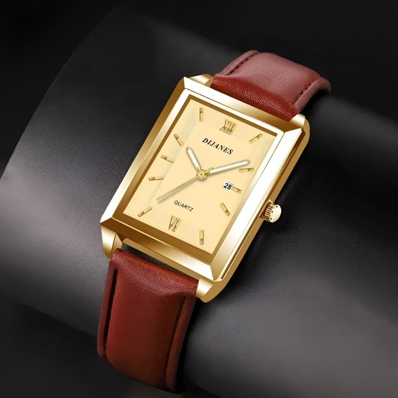 Theodore Rectangular Wrist Watch | Solid Roman Numerals Wrist Watch