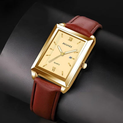 Theodore Rectangular Wrist Watch | Solid Roman Numerals Wrist Watch