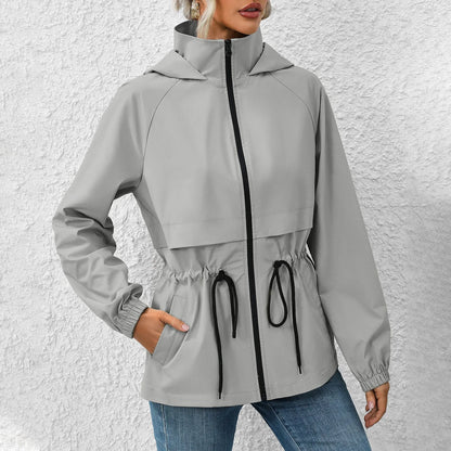 Stylish hooded utility jacket for women