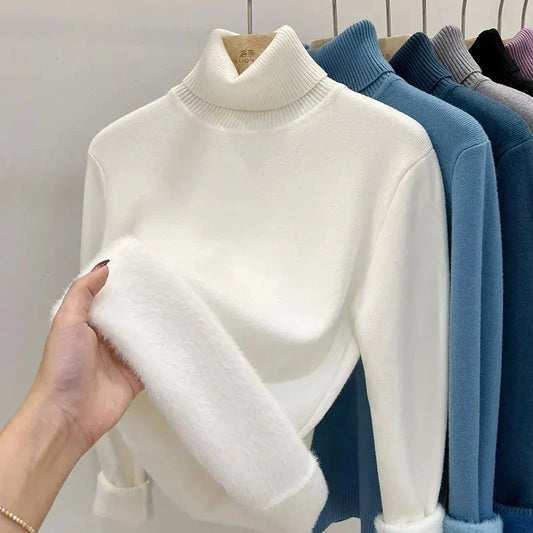 Velvet Turtle Neck Sweater
