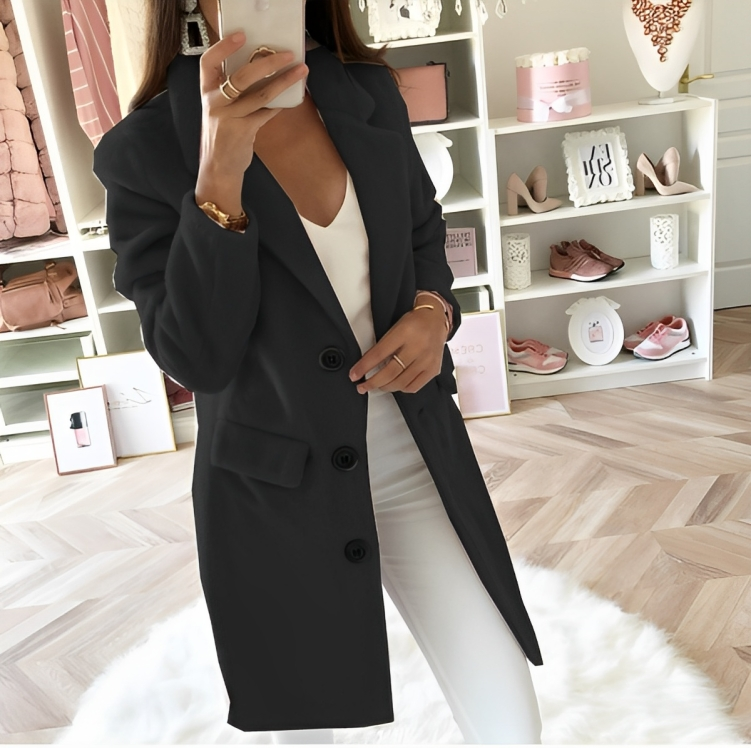 Cozy Winter Lapel Front Pocket Jacket