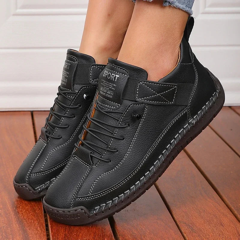 Women’s Mid-Calf Boots – Lace-Up – Water-Resistant – Anti-Slip Sole – Casual Fit