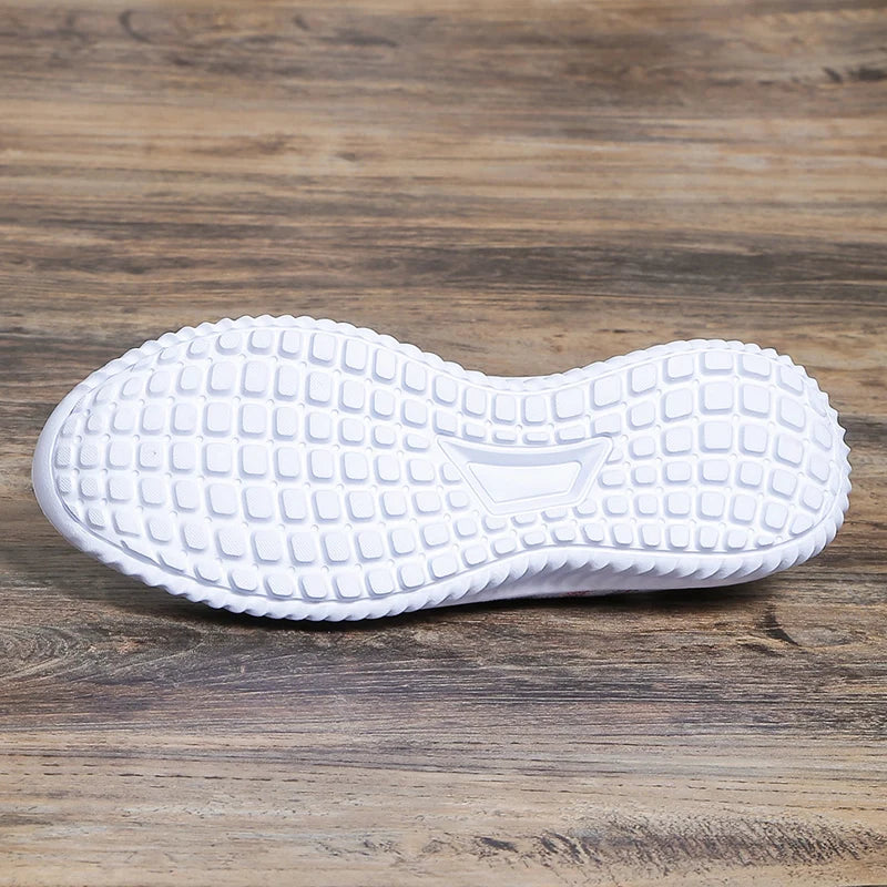 Women's Knit Sneakers - Breathable Mesh - Lightweight Comfortable Casual Shoes