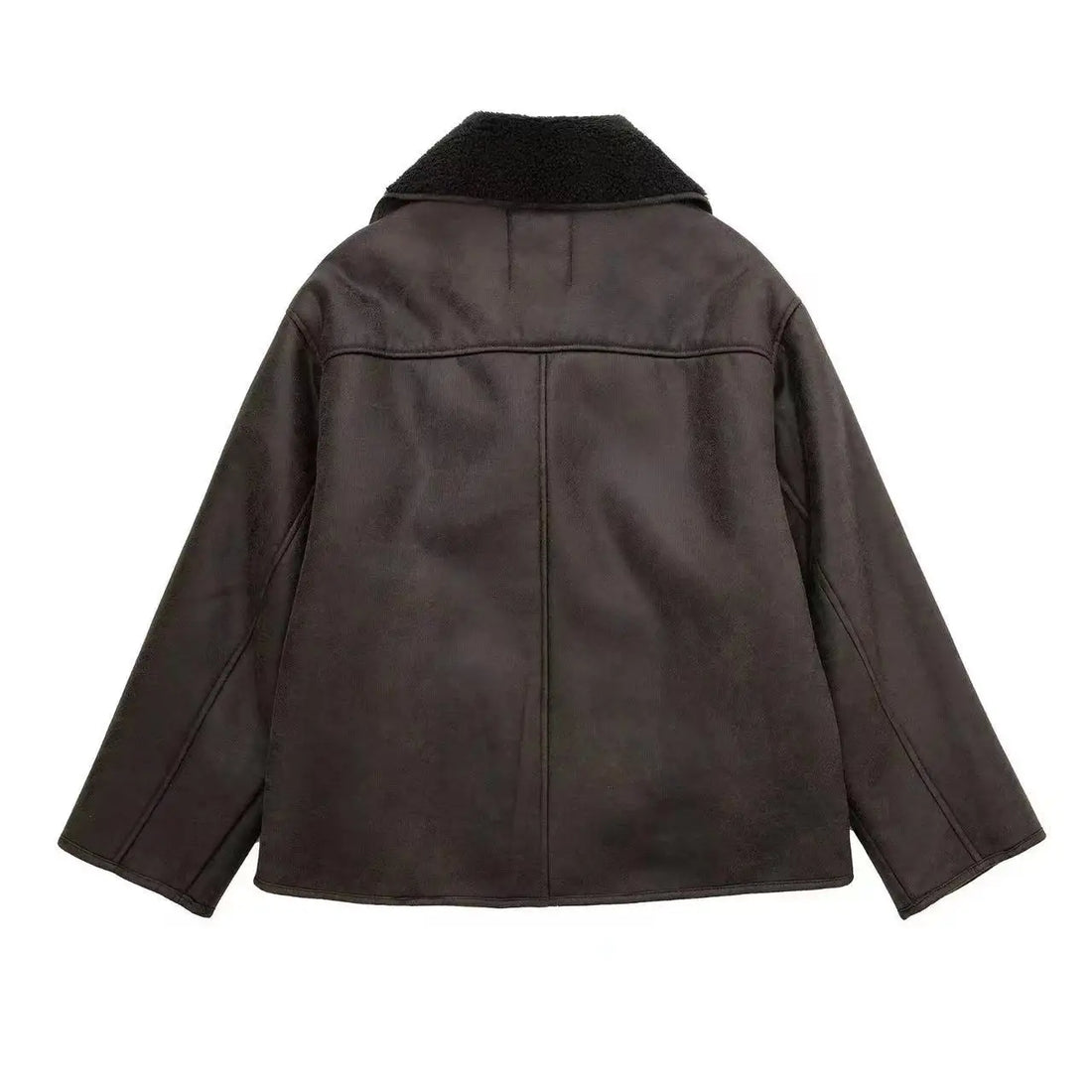 Women's oversized pilot jacket with teddy lining