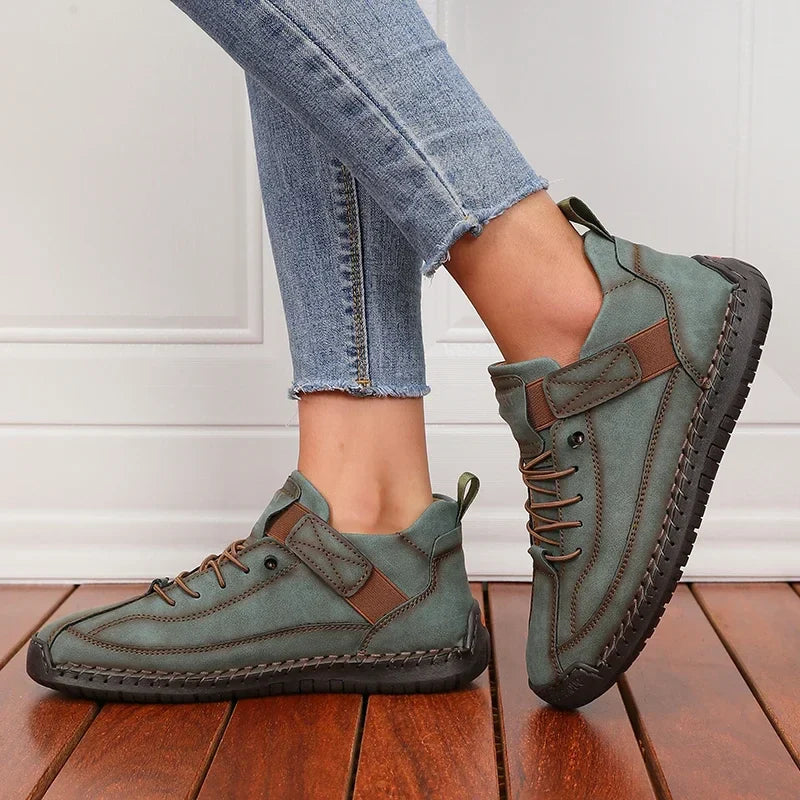 Women’s Mid-Calf Boots – Lace-Up – Water-Resistant – Anti-Slip Sole – Casual Fit