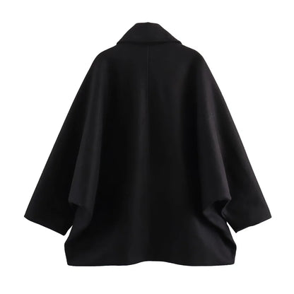 Women’s Overcoat - Wool Blend - Notched Lapel - Button Front - Classic Fit