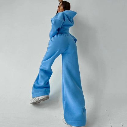 Women's casual loose hoodie sweatshirt and sweatpants set