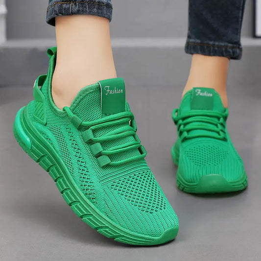 Breathable Knit Cushioned Athletic Sneakers