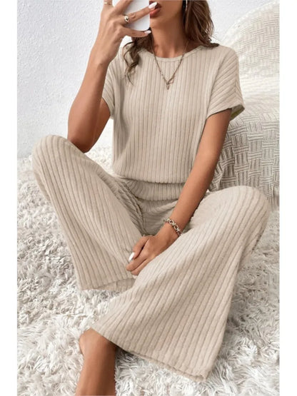 Women's casual bodysuit and high waist pants set