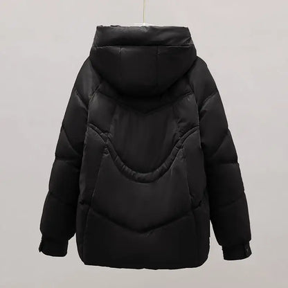 Women's winter long sleeve padded jacket with hood