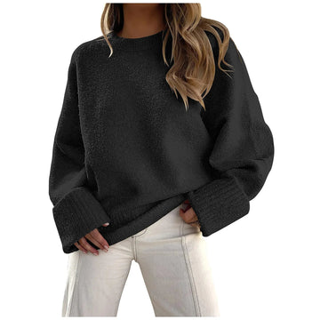 Oversized knit pullover for women