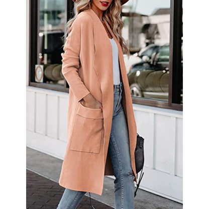Women's casual warm long coat jacket