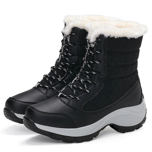 Faux Fur Lined Water Resistant Snow Boots 