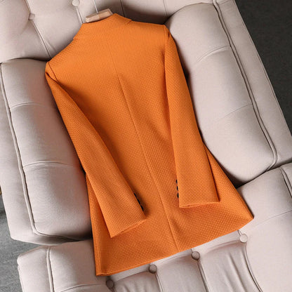 Women's formal plaid blazer for autumn winter