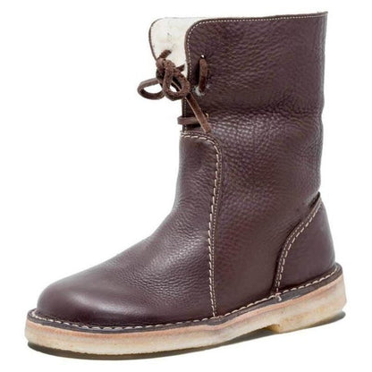 Women's casual lace-up snow boots