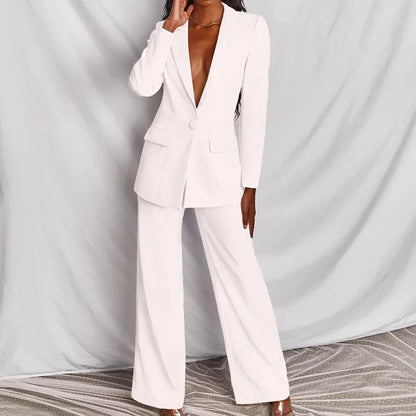 Women's urban elegant blazer two-piece set
