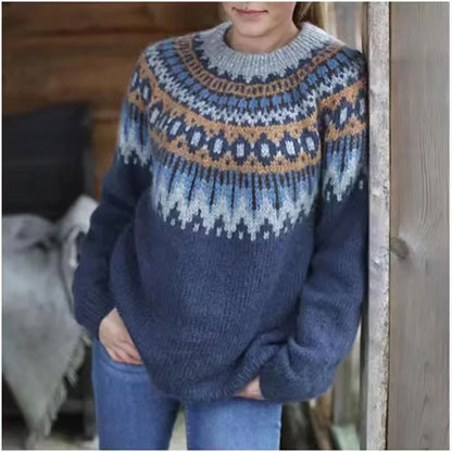 Women's elegant autumn/winter round neck sweater