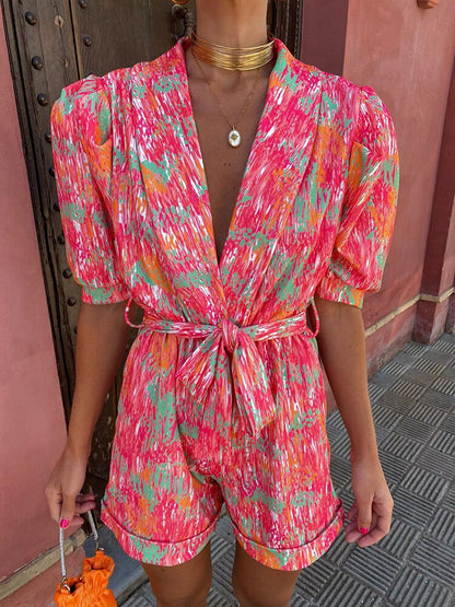 Women's vibrant floral jumpsuit