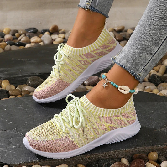 Breathable Cushioned Slip-On Knit Sneakers