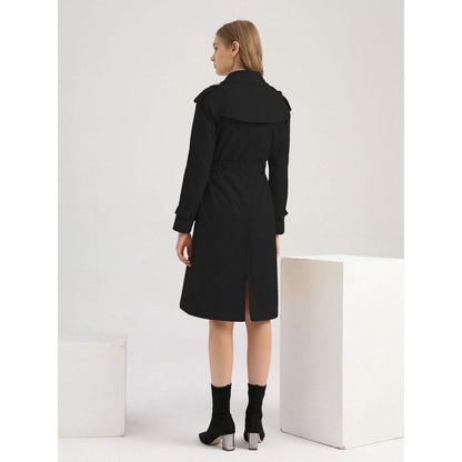 Women's long waist windbreaker fashion coat