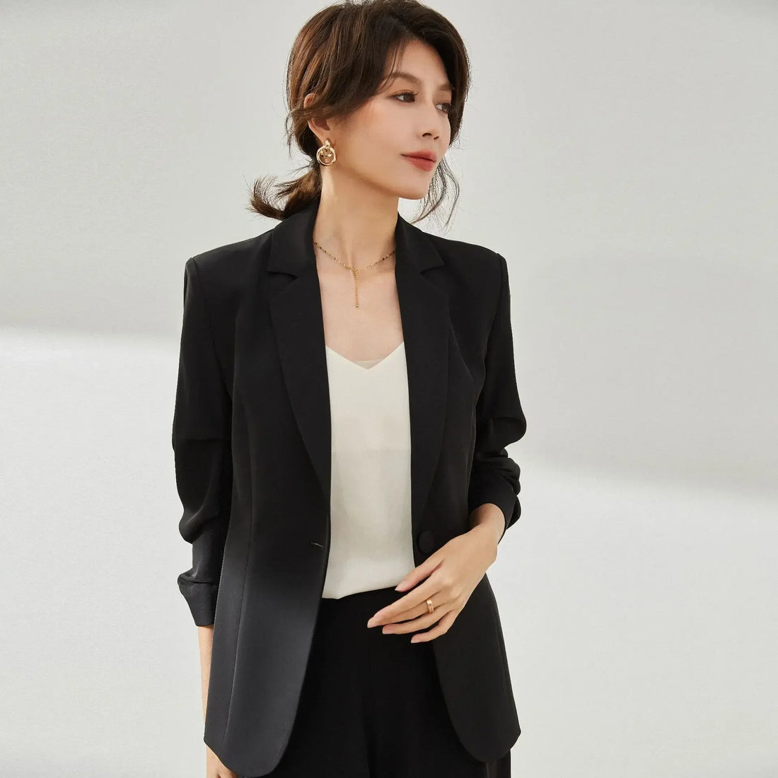 Women's autumn slim-fit lapel blazer