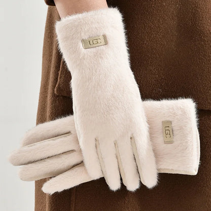 Isabella Fitted Gloves | Furry Touchscreen Gloves