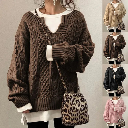 Retro Knit Pullover Sweater