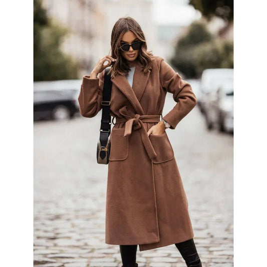 Belted Wrap Style Trench Coat