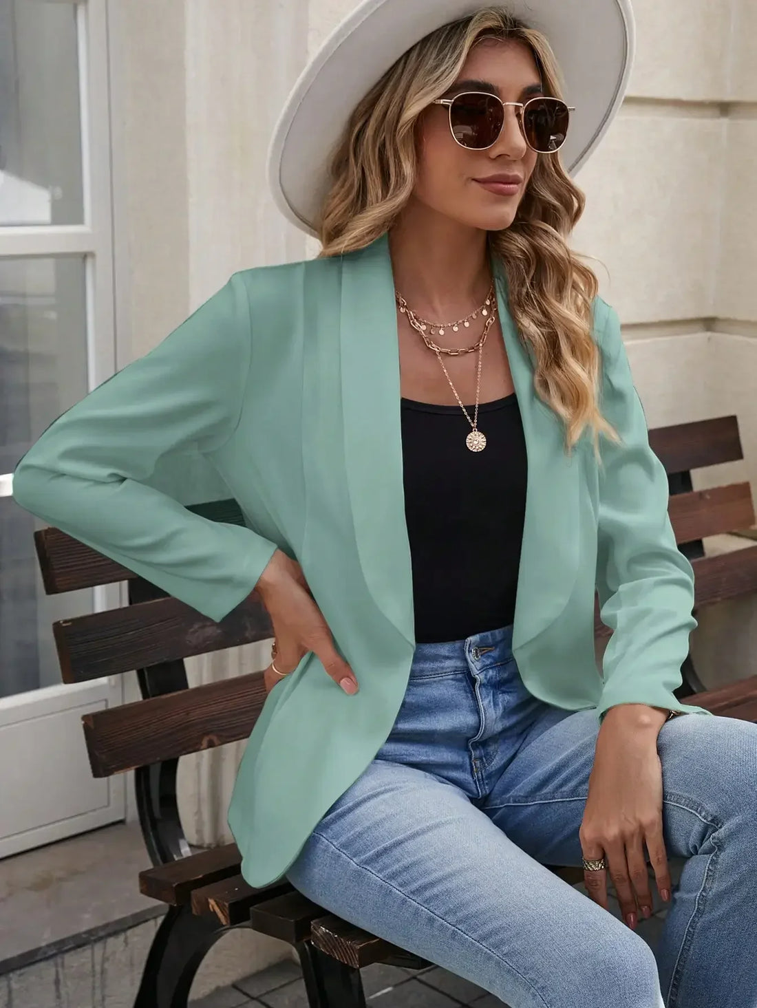 Women's autumn tailored blazer for effortless elegance