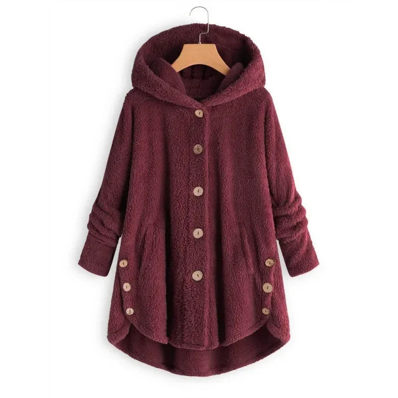 Relaxed Fit Hooded Fleece Jacket 