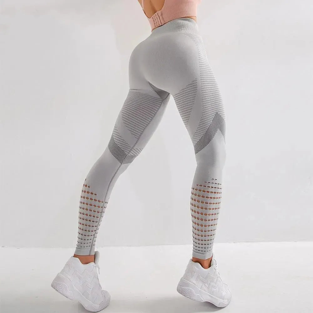 Women's high waist hollow yoga pants