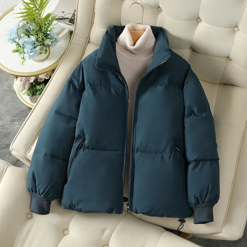 Women's autumn/winter stand collar puffer jacket