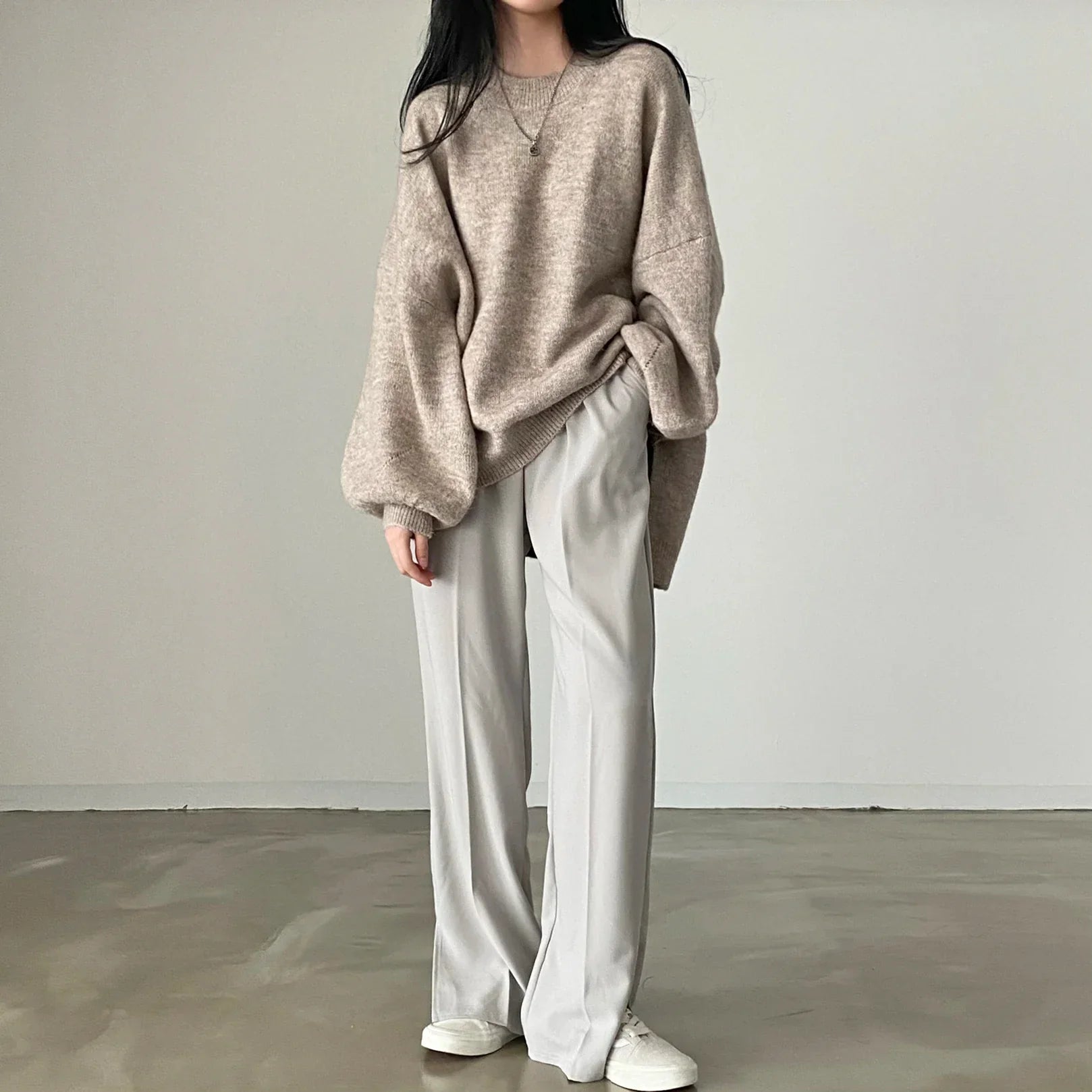 Women's knitted casual oversized sweater