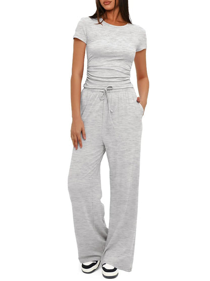 Women's casual tracksuit two pieces set