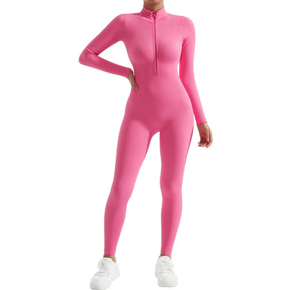 Women's long-sleeve bodycon jumpsuit