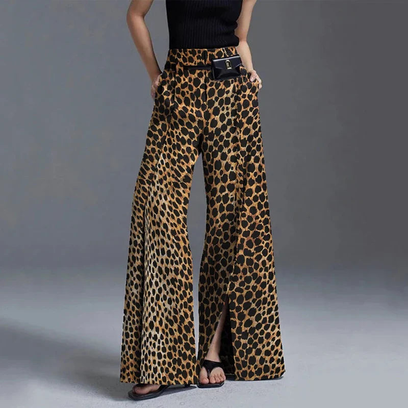 Flora High-Waisted Wide-Leg Pants | Relaxed Fit Belted Pants