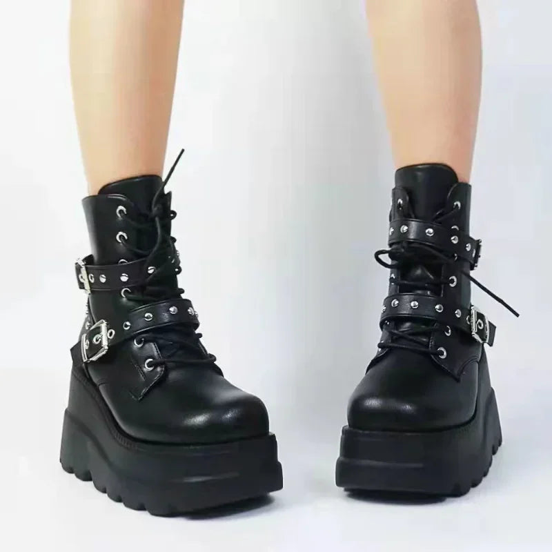 Women's effortless gothic elegance ankle boots