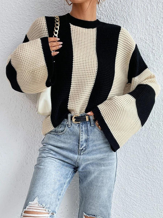 Striped Black and White Knit Sweater