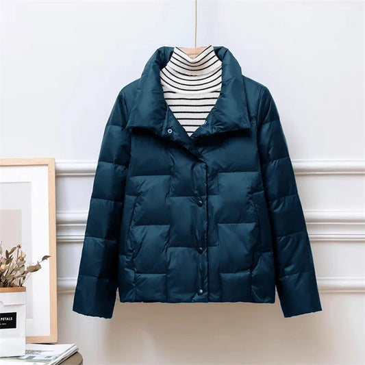 Ultra-Thin Light Down Stand Collar Jacket