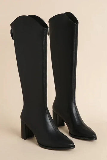 Women's pointed toe mid-calf boots