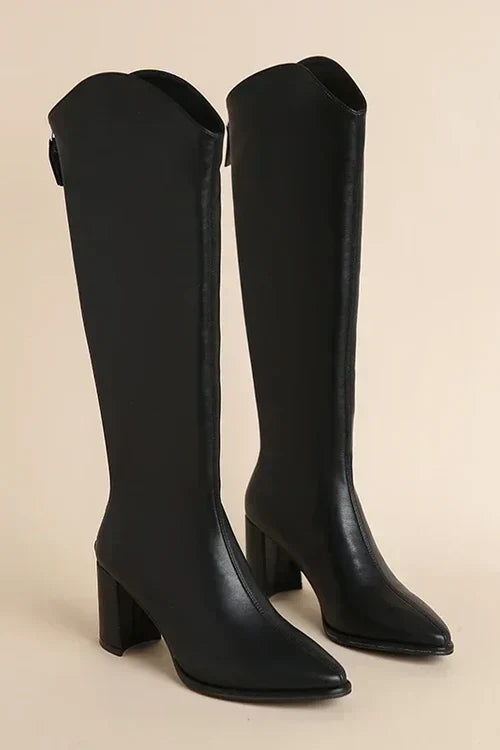 Pointed Toe Mid-Calf Boots