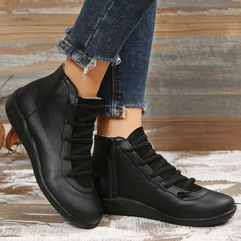 Women's casual lace-up midi top shoes