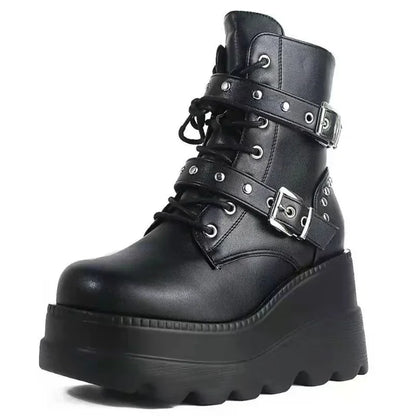 Women's effortless gothic elegance ankle boots