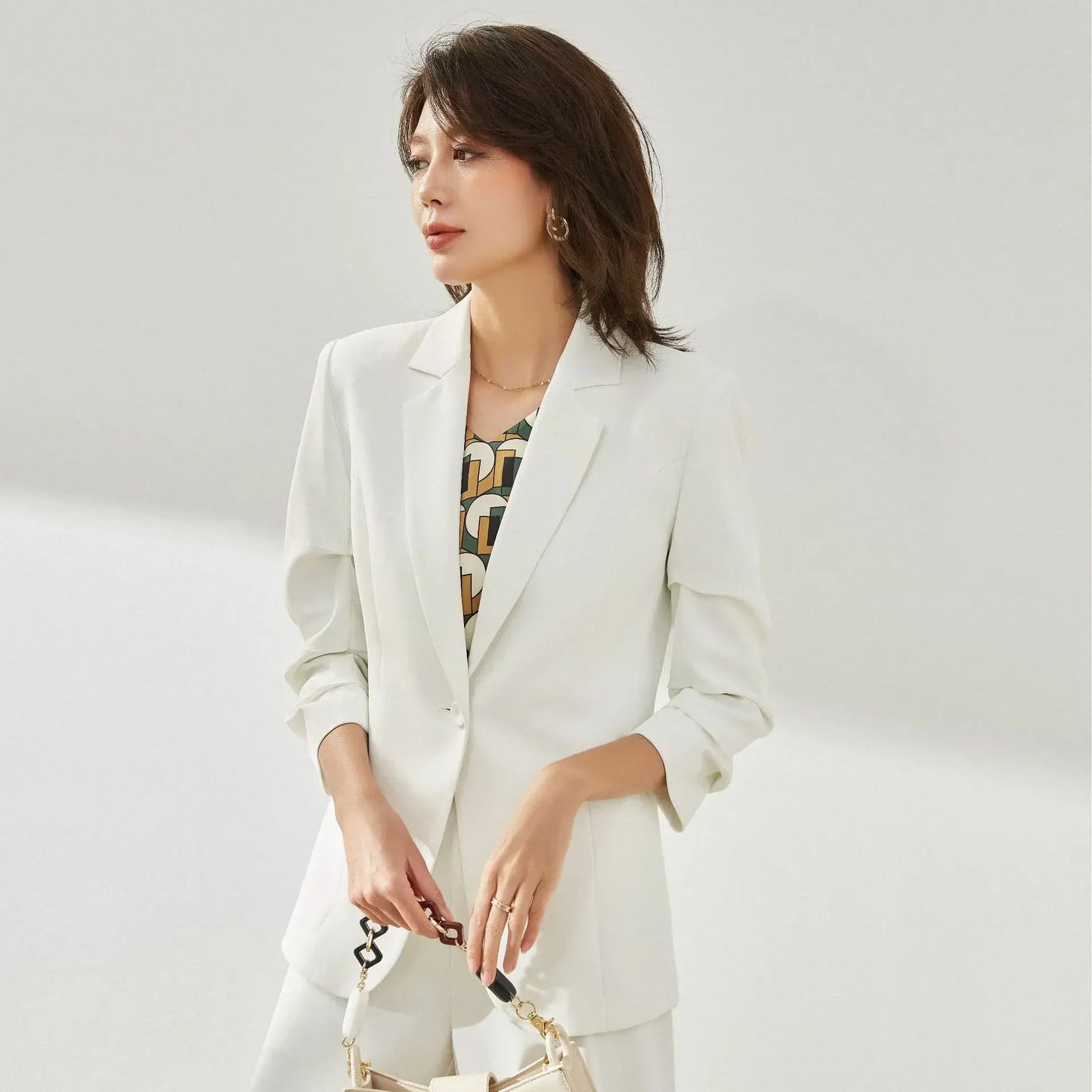 Women's autumn slim-fit lapel blazer