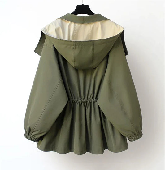 Mid-Length Casual Windbreaker Workwear Jacket