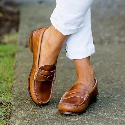 Elegant Leather Slip-On Penny Loafers