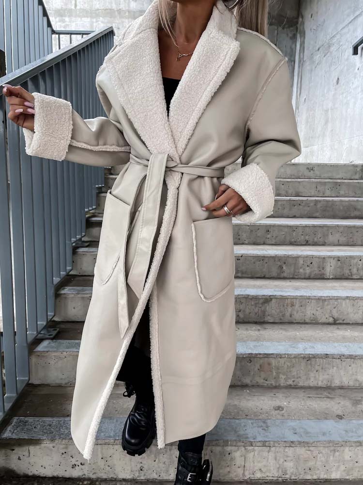Women's winter leather jacket